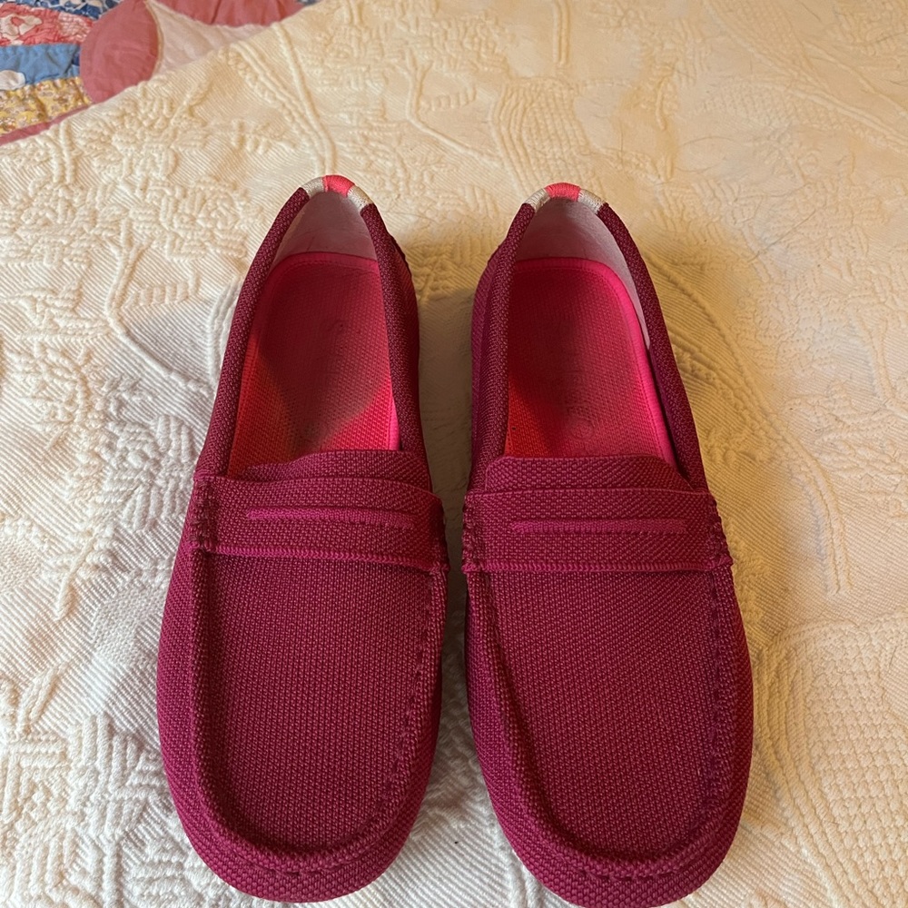 Rothy’s Driver Shoe in Raspberry - women’s 7.5